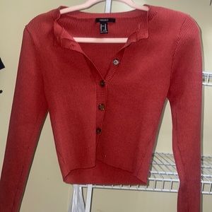 cropped long sleeve sweater